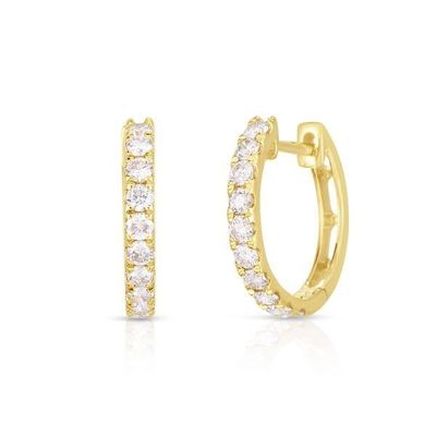 Ювелирные изделия Оружия 18K позолоченные CZ Sleeper Hoop для женщин 925 Sterling Silver