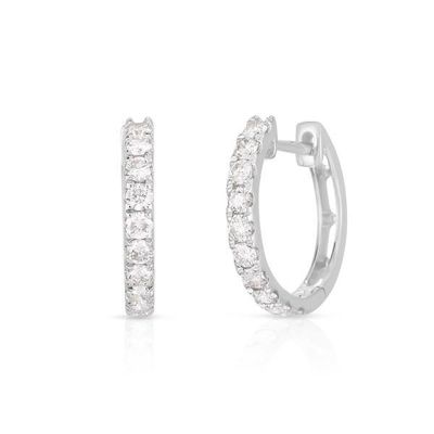 Ювелирные изделия Оружия 18K позолоченные CZ Sleeper Hoop для женщин 925 Sterling Silver