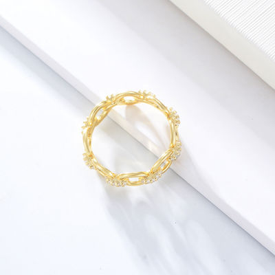 Деликатная цепь формы CZ бриллианты Eternity Rings 925 Sterling Silver для ювелирных изделий для мужчин