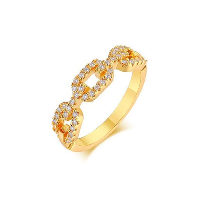 925 Стерлинговое Серебряное Кольцо 18K Женщины Кубические циркониевые кольца