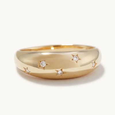 Eternity Band Rings бразильское золото 18K ювелирные изделия Звезда 925 Sterling Silver Dome Женское кольцо