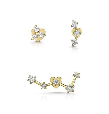 OEM Constella Stud Earrings 925 18k Белое золото
