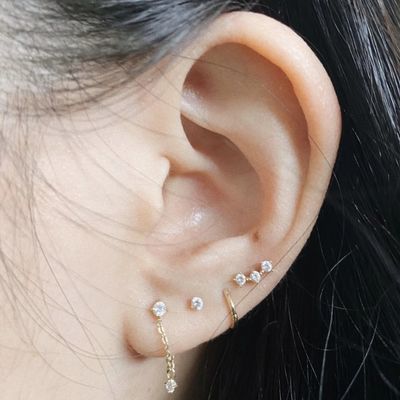 OEM Constella Stud Earrings 925 18k Белое золото