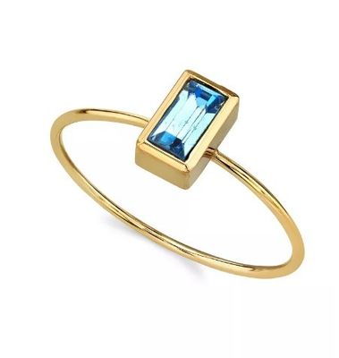 14K золото погруженное в кубический цирконий кристаллический кольцо OEM Rhinestone кольцо