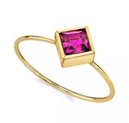 14K золото погруженное в кубический цирконий кристаллический кольцо OEM Rhinestone кольцо