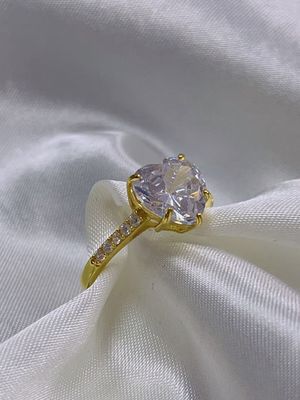 Технология Micro Insert Inlay Сердечный рез CZ Камень 925 Стерлинг серебряные обручальные кольца