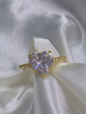 Технология Micro Insert Inlay Сердечный рез CZ Камень 925 Стерлинг серебряные обручальные кольца