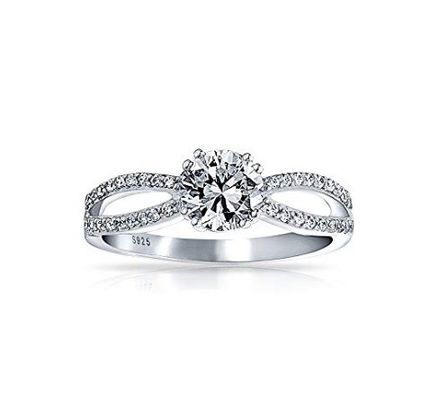 925 Sterling Silver Ring Micron Pave White Gold Plated для женщин Свадебные помолвки