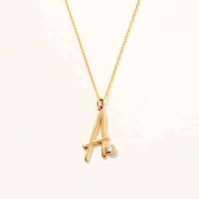 Безельный набор Белый первоначальный подвесок Unisex 925 Sterling Silver Персональное ожерелье