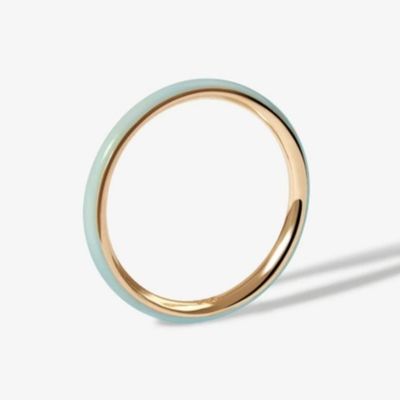 Розовый эмалированный 18K золото покрытые кольца твердые 925 Sterling серебряные кольца