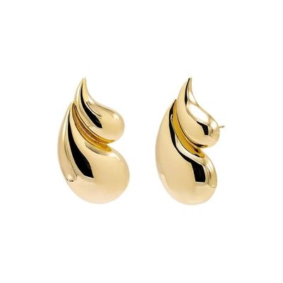2024 Double Teardrop Fashion 18K золотые серьги и персонализированный логотип