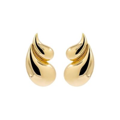 2024 Double Teardrop Fashion 18K золотые серьги и персонализированный логотип