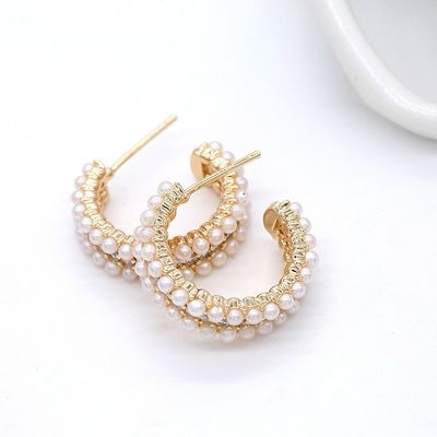 Женские аксессуары 925 Стерлинговое серебряное серьги с ушками Mother's of Pearl Clear CZ