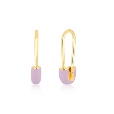 925 Sterling Silver Women's Fashion Pin Earrings украшенные голубой эмалированной краской