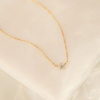 Женское ожерелье OEM / ODM из серебра 925 пробы без основного камня