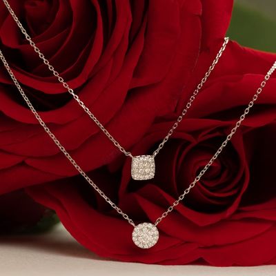18K золотой 925 Стерлинг серебряный квадратный кубический цирконий подвесная ожерелье