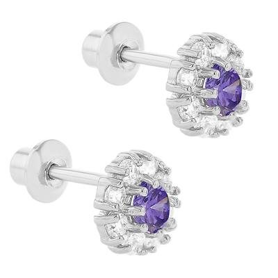 925 Серебряные цветочные серьги для детей 30PRS MOQ