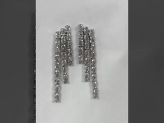 Белый овальный каменный теннисный ожерелье